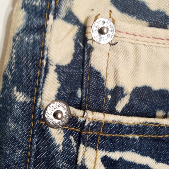 Noble Jeans Superior Standard Acid Wash Moto Jeans with Zippers - Picture 7 of 12